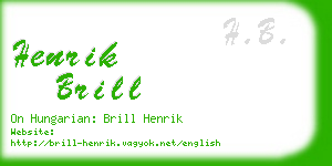 henrik brill business card